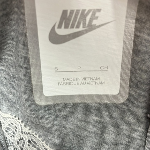 Nike Heather Gray with White‎ Lace Tank Small - Picture 3 of 7